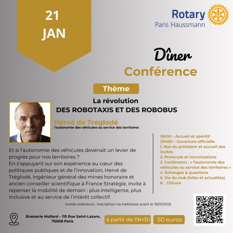 Dîner conférence Hervé de Tréglodé