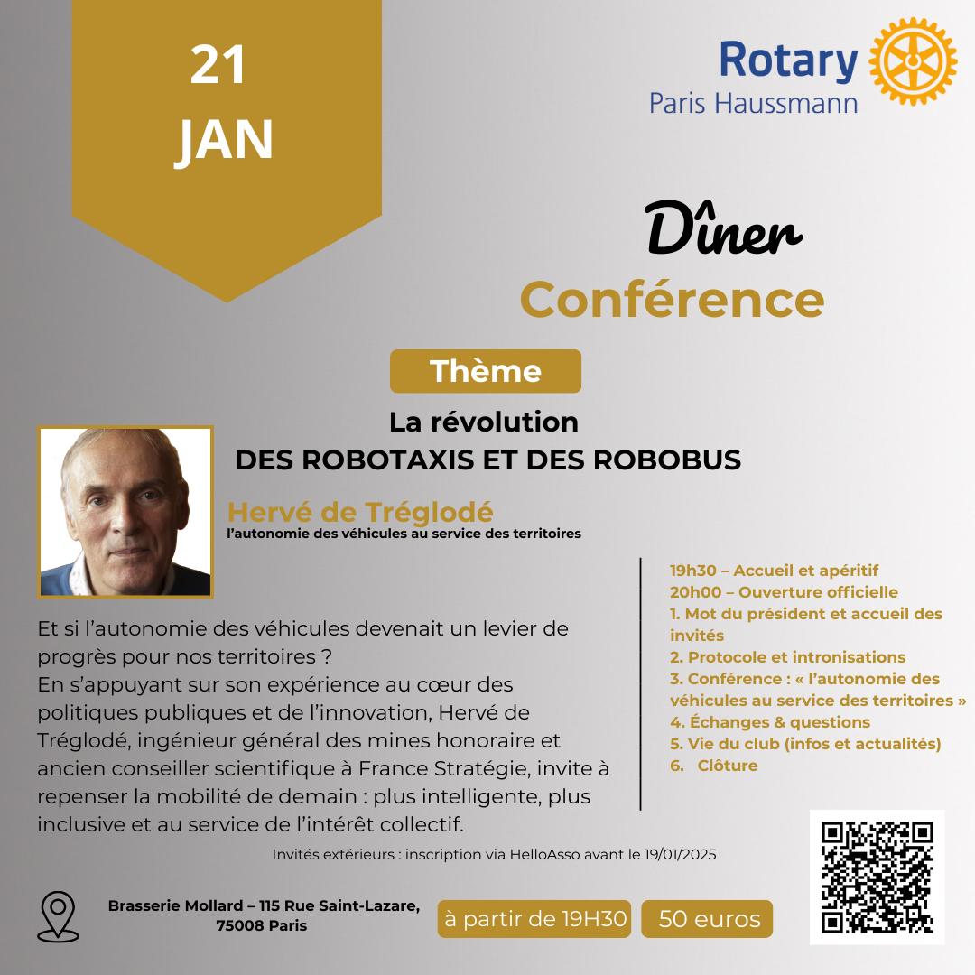 Dîner conférence Hervé de Tréglodé